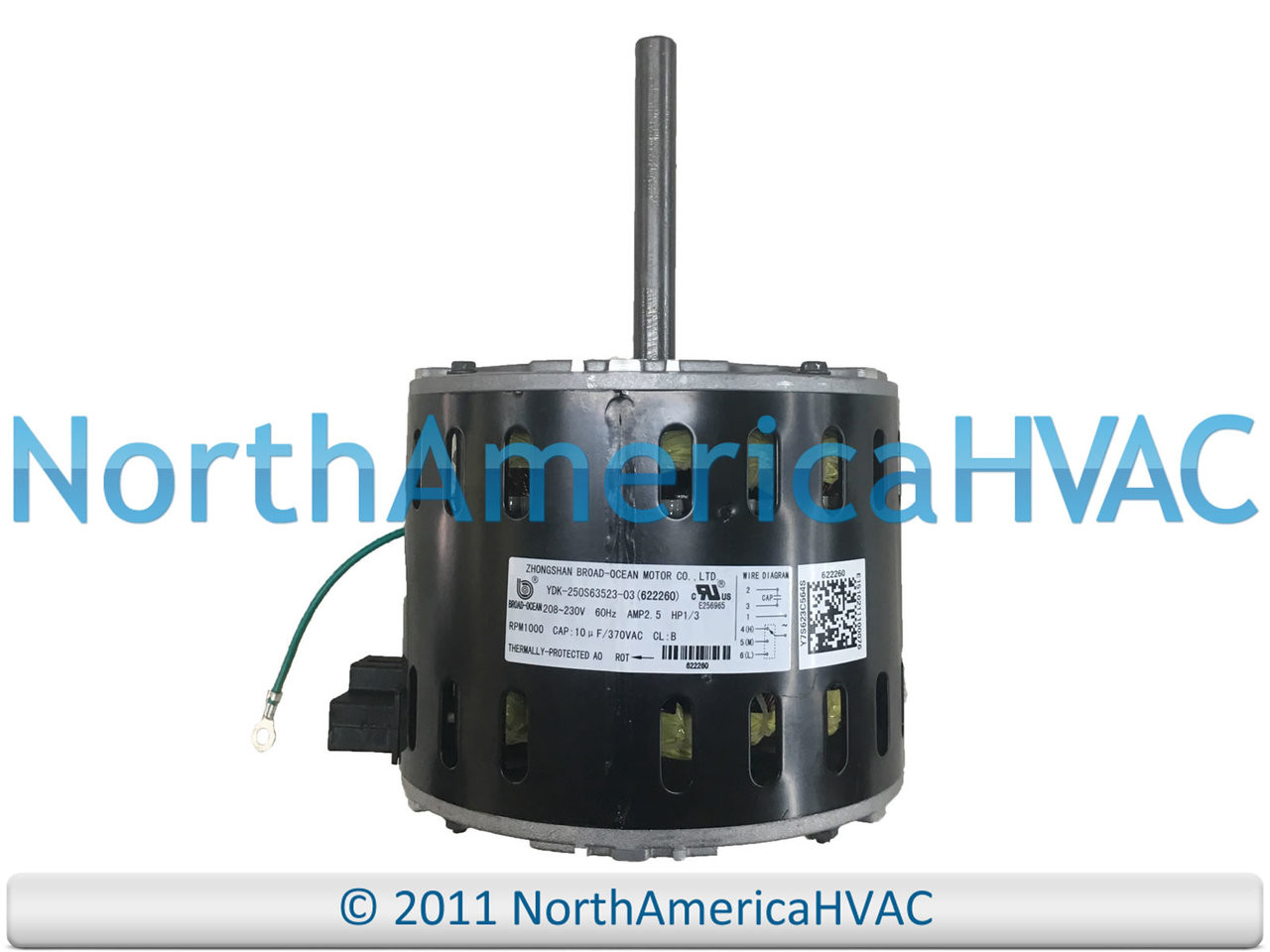 OEM Furnace Blower Motor 1/3 HP 208-230 Replaces Zhongshan Broad